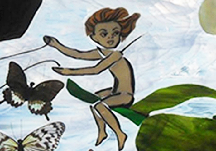 Fairyland, Glass, Epoxy and real butterflies